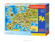 CASTORLAND Puzzle Mapa Evropy 100 d?lk?